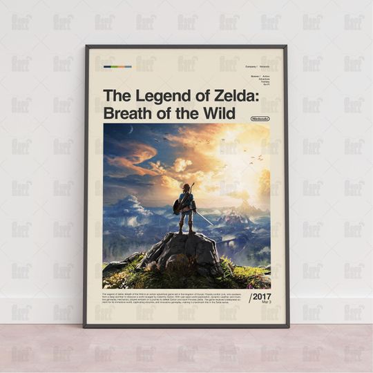 The Legend of Zelda Breadth of the Wild Poster, Gaming Room Poster, Gaming Wall Poster, Gaming Print Poster, Game Gift, Video Games Poster