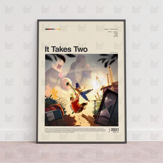 Discover It Takes Two Poster, Gaming Room Poster, Gaming Wall Poster, Game Gift, Video Games Poster