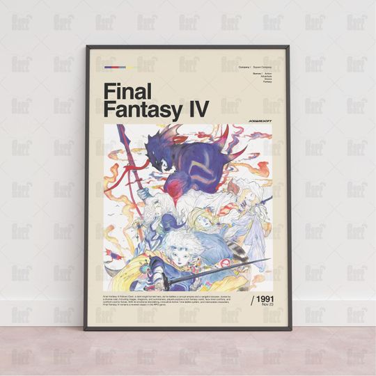 Final Fantasy IV Poster, Gaming Room Poster, Gaming Wall Poster, Game Gift, Video Games Poster