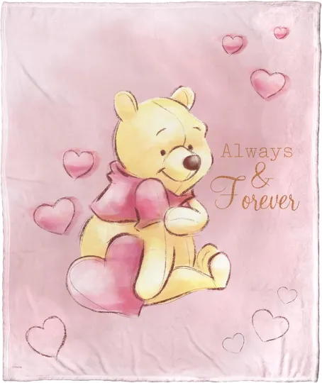 Discover Pooh Always And Forever Though Silk Touch Disney Throw Fleece Blanket