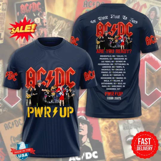 Discover AC-DC 2025 Concert 3D Shirt – Stand Out in Legendary Rock Style