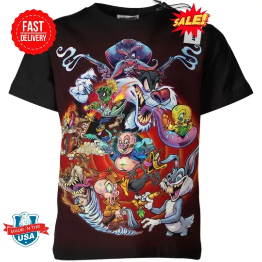 Discover Looney Tunes Chaos Shirt, Cartoon 3D Shirt