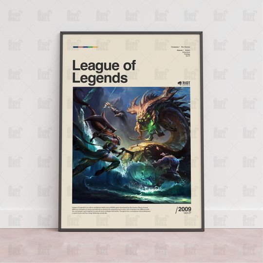 League of Legends Poster, Gaming Room Poster, Game Gift, Video Games Poster