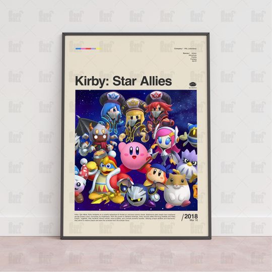 Discover Kirby Star Allies Poster, Gaming Room Poster, Gaming Wall Poster, Gaming Print Poster, Game Gift, Video Games Poster, Gaming Art