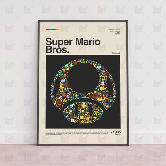 Discover Super Mario Bros Poster, Gaming Room Poster, Gaming Wall Poster, Gaming Print Poster, Game Gift, Video Games Poster, Gaming Wall Art