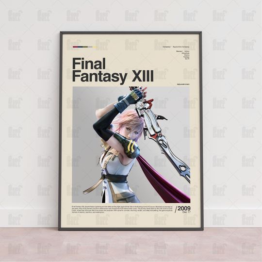 Final Fantasy XIII Poster, Gaming Room Poster, Game Gift, Video Games Poster