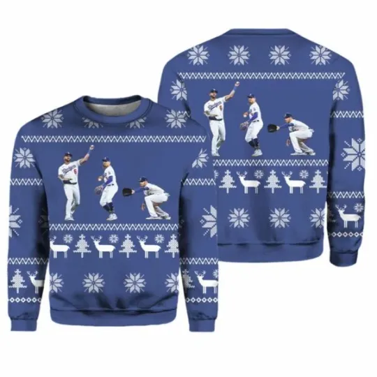 Discover Mookie Freddie And David Dodger Ugly Christmas Sweater BG