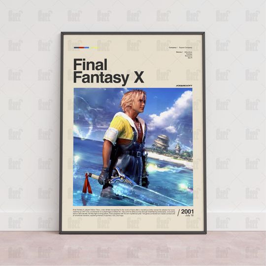 Final Fantasy X Poster, Gaming Room Poster, Game Gift, Video Games Poster