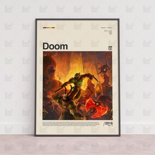 Discover Dooom Poster, Gaming Room Poster, Gaming Wall Poster, Gaming Print Poster, Game Gift, Video Games Poster, Gaming Wall Art