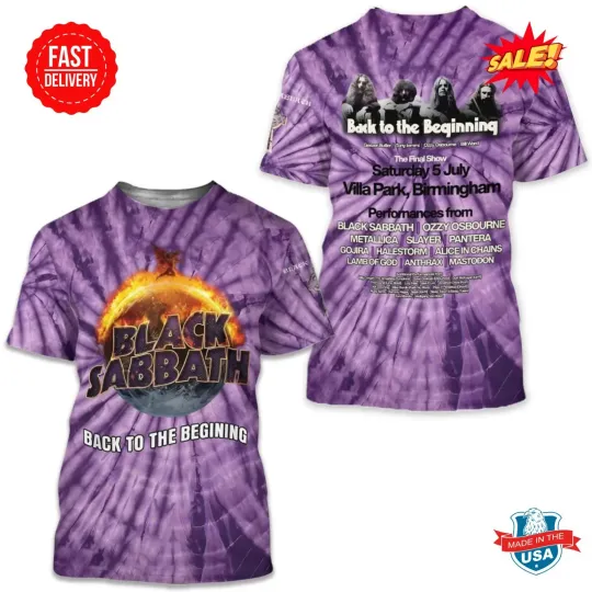 Discover Black Sabath Back To The Begining 3D T-shirt size S-5XL