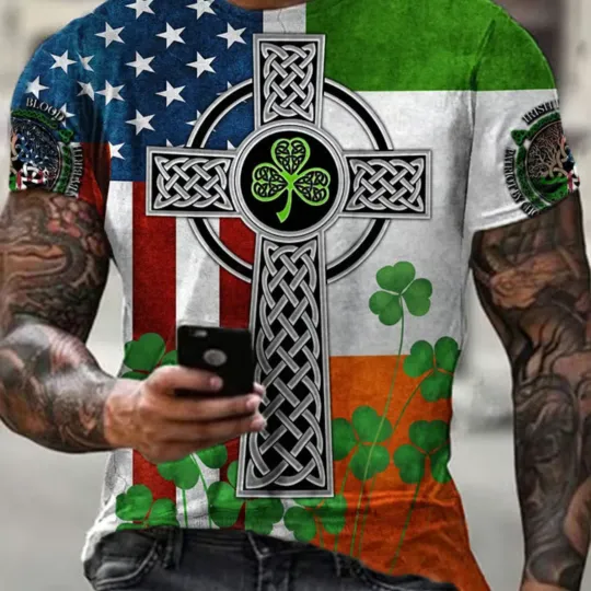 Discover Men's St. Patrick's Day Print 3D T-Shirt S-5XL