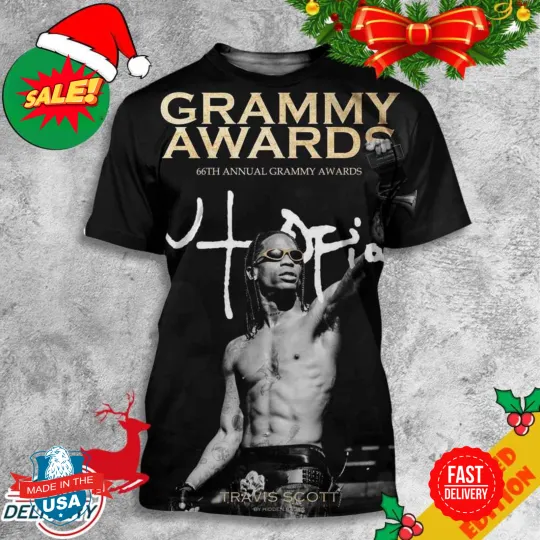 Discover Travis Deserved 66th Annual Grammy Awards UTOPIA 3D T-Shirt