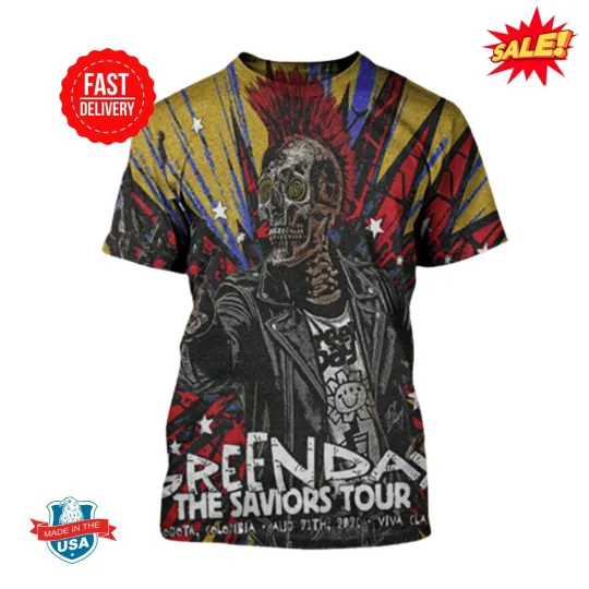 Discover Green Day The Saviors Tour At Viva Claro On August 24 2025 3D Shirt