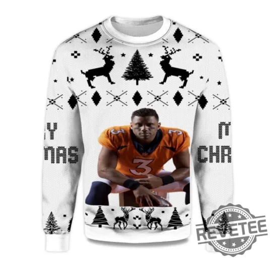 2025 Russell Wilson Denver Broncos Ugly Christmas Sweater Men Women