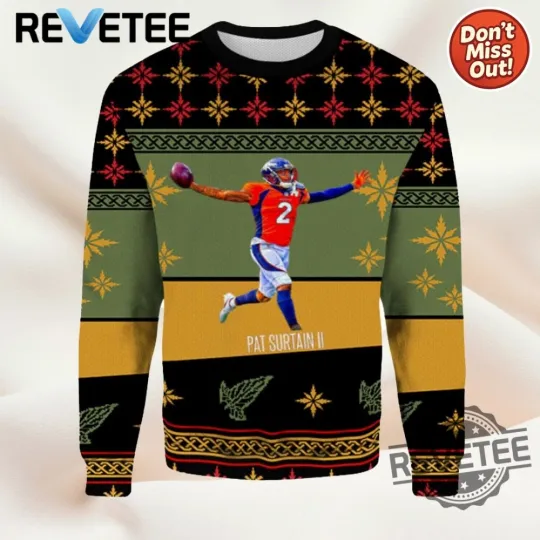 2025 Pat Surtain II Denver Broncos Ugly Christmas Sweater Men Women