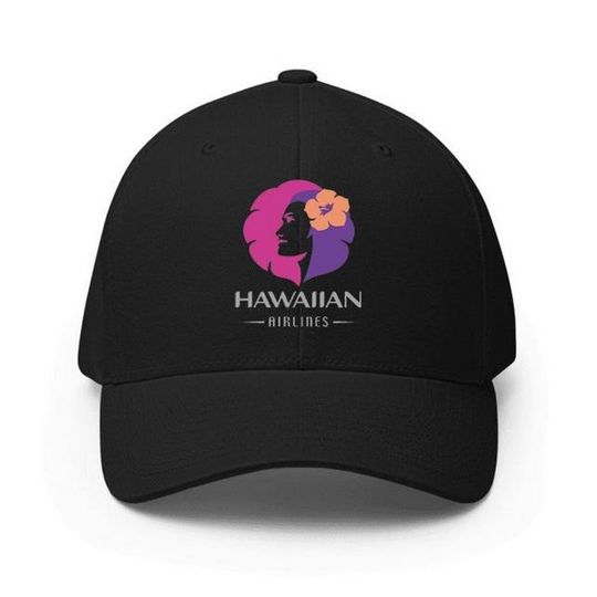 Discover Hawaiian Airlines Logo Printed Baseball Cap Adjustable