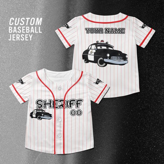Discover Disney Sheriff Movie Customize Baseball Jersey, Sheriff Disney Car Movie Shirt, Fillmore Car Disney Trip Shirt.