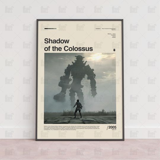 Discover Shadow of the Colossus Poster, Gaming Room Poster, Game Gift, Video Games Poster