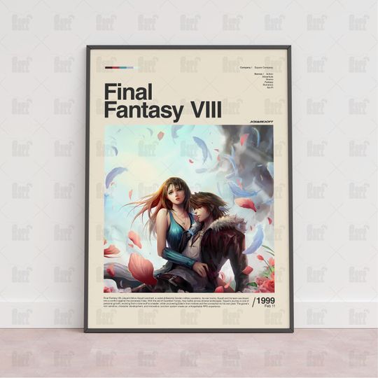 Final Fantasy VIII Poster, Gaming Room Poster, Game Gift, Video Games Poster