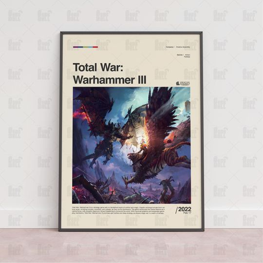 Discover Total War Warhammer III Poster, Gaming Room Poster, Game Gift, Video Games Poster