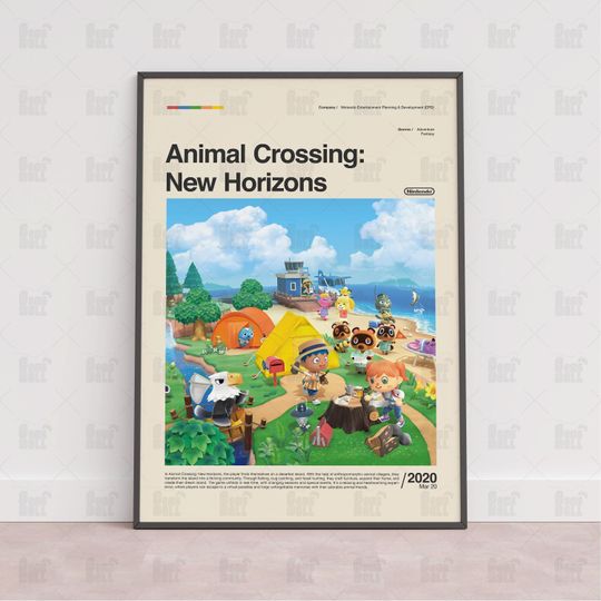 Animal Crossing Poster, Gaming Room Poster, Game Gift, Video Games Poster