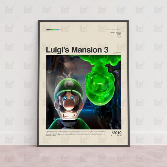 Discover Luigi's Mansion 3 Poster, Gaming Room Poster, Game Gift, Video Games Poster