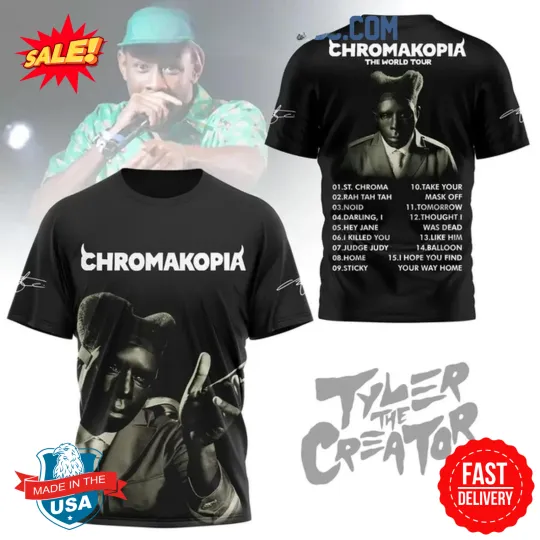 Discover Tyler The Creator Chromakpia Album 2024 Hey Jane 3D T-Shirt, Gift For Fan