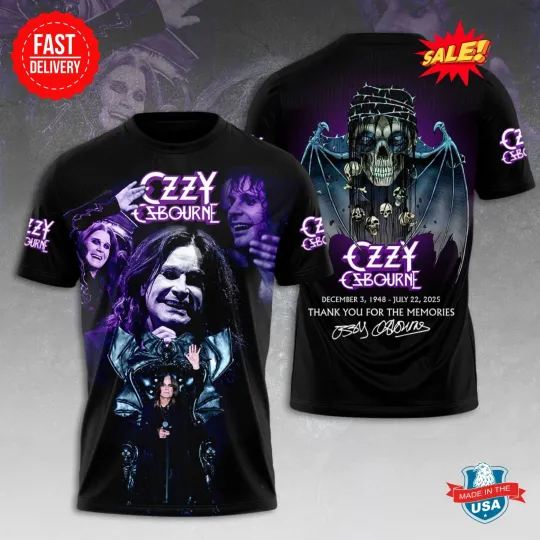 Discover Black Sabath x Ozy Osbourne 3D Shirt, Gift For Fan