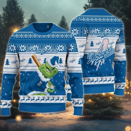 Discover Los Angeles Dodgers Ugly Christmas Sweater with Funny Character