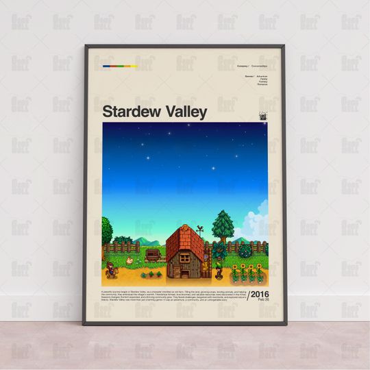 Stardew Valley Poster, Gaming Room Poster, Game Gift, Video Games Poster