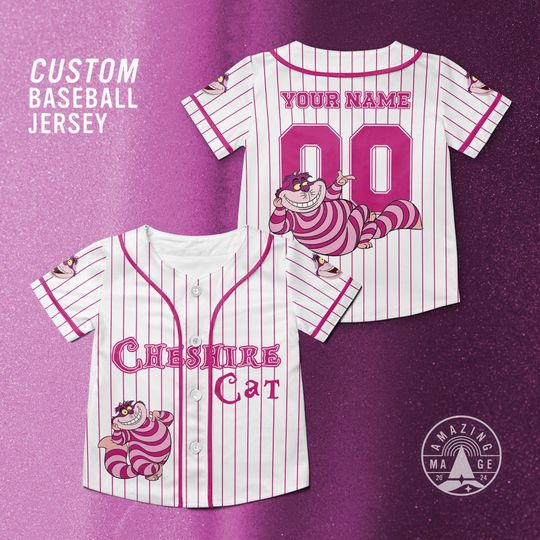 Discover Cheshire Cat Alice in Wonderland Customize Baseball Jersey, Disney Alice in Wonderland Shirt, Disney Family Trip Shirt