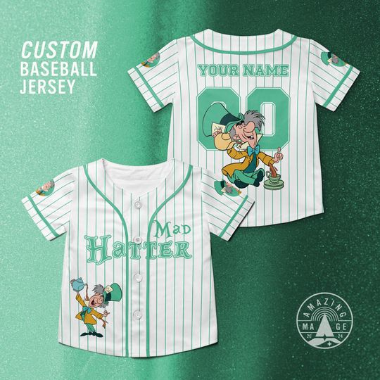 Discover Mad Hatter Alice in Wonderland Customize Baseball Jersey, Mad Hatter shirt, Disney Alice Wonderland Shirt, Disney Family Trip Shirt
