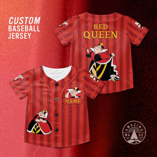 Discover Alice in Wonderland Red Queen Baseball Jersey, Disney Alice in Wonderland Shirt, Red Queen in Alice in Wonder Disney Trip Shirt