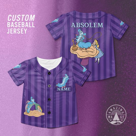 Discover Absolem in Alice in Wonderland Baseball Jersey, Disney Alice in Wonderland Shirt, Absolem Caterpillar in Alice in Wonder Disney Trip Shirt