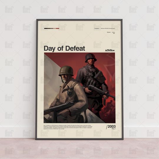 Discover Day of Defeat Poster, Gaming Room Poster, Game Gift, Video Games Poster