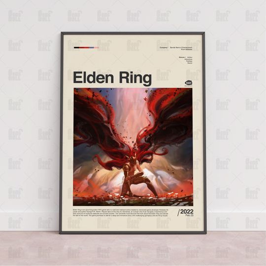 Elden Ring Poster, Gaming Room Poster, Game Gift, Video Games Poster