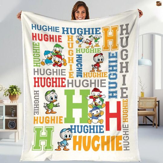 Personalized Disneyland Donald Duck Blanket, Huey Dewey And Louie Fleece Blanket
