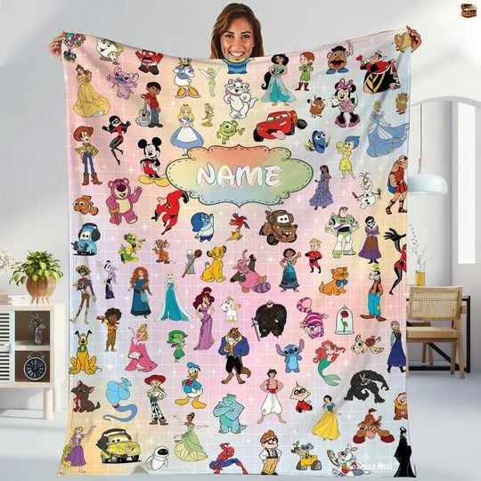 Discover Personalized Disneyland Fleece Blanket, Mickey And Friends Blanket, Disneyland Princess Blanket, Toy Story Blanket, Movie Inspired Blanket