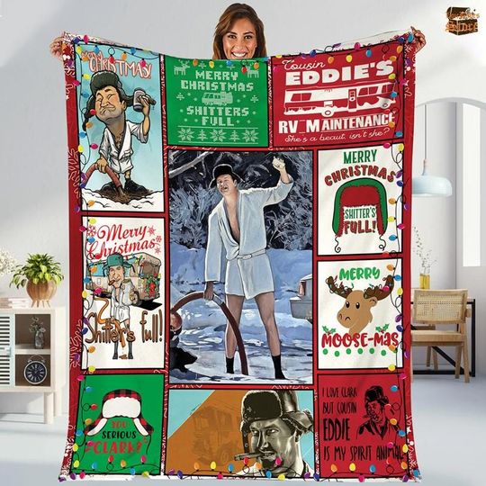 Christmas Vacation Shitter's Full Blanket, National Lampoon's Christmas Vacation Blanket