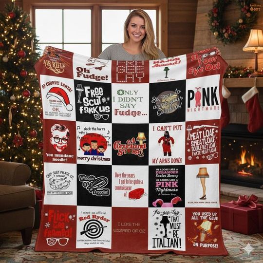 A Christmas Story Fleece Blanket, Only I Didn't Say Fudge Funny Blanket