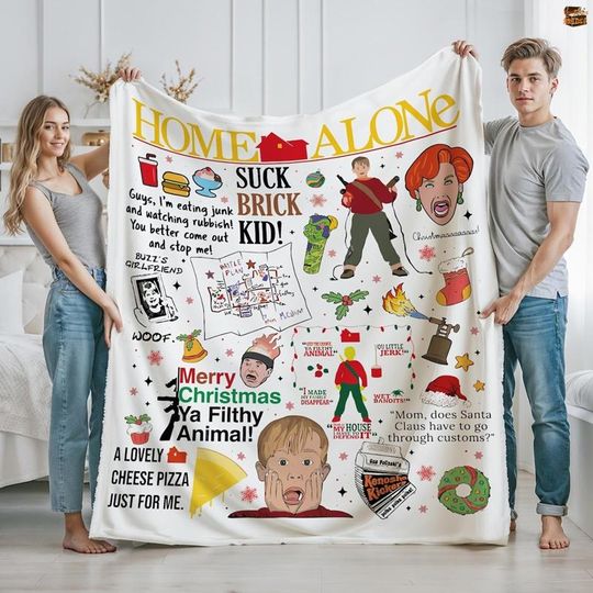Discover Christmas Movie Blanket, Retro 90s Funny Holiday Movie Throw, Xmas Gift For Movie Lovers, Christmas Vacation Blanket, Funny Christmas Gift