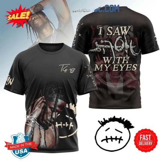 Discover Travis I Saw Utopia With My Eyes 3D T-Shirt , Gift For Fan