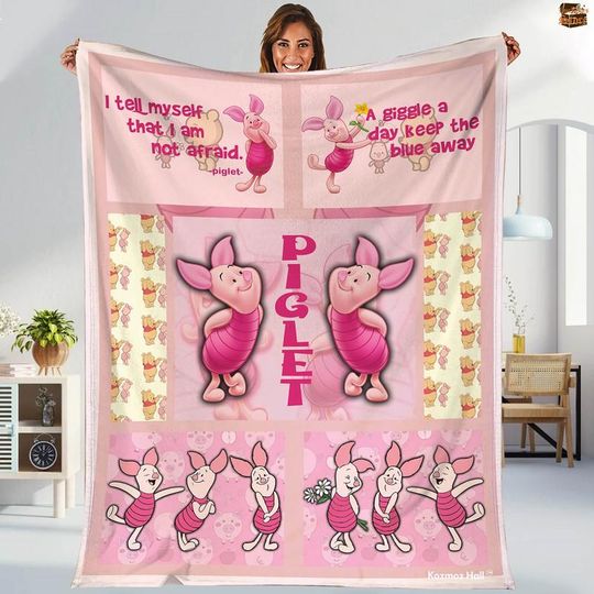 Discover Winnie The Pooh Piglet Blanket, Disneyland Pooh Piglet Blanket, Pooh And Friends Fleece Blanket, Disneyland Throw Blanket For Bed Couch Sofa