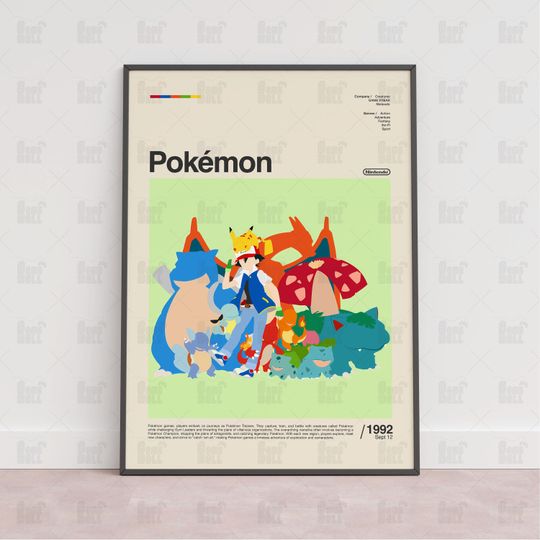Discover PKM Poster, Gaming Room Poster, Game Gift, Video Games Poster