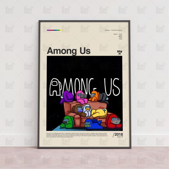 Discover Among Us Poster, Gaming Room Poster, Game Gift, Video Games Poster