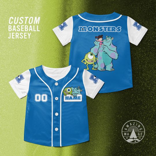 Discover Customize Mike Sulley and Boo Disney Baseball Jersey, Disney Pixar Monsters Inc Shirt, Mike and Sully Monsters University, Disney Trip Shirt