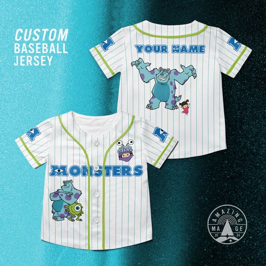 Discover Customize Monsters Inc. Disney Baseball Jersey, Disney Pixar Monsters Inc Shirt, Mike and Sully Monsters University, Disney Trip Shirt