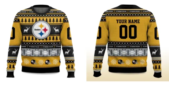 Discover 2025 Personalized Steeler Football Ugly Christmas Sweater