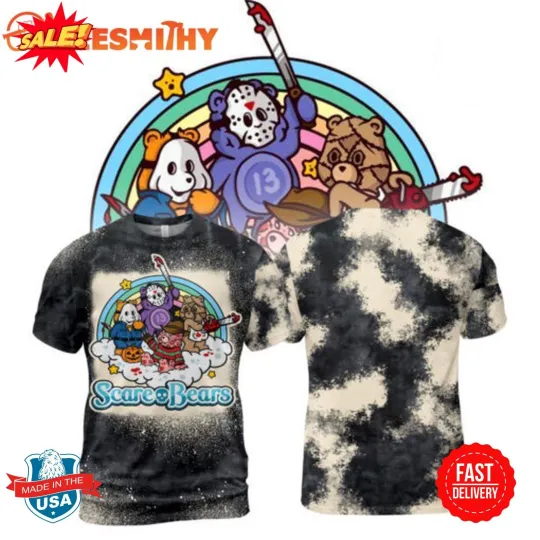 Discover Scare Bear Halloween Horror Characters Movies 3D Shirt , Gift For Fan
