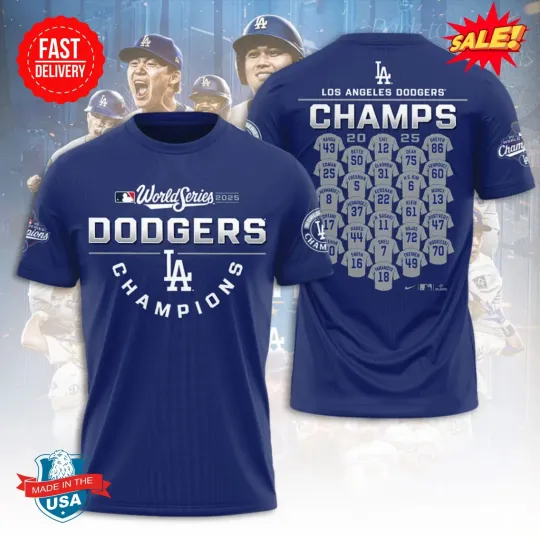 Discover Los Angeles Dodger World Series 2025 3D Tee, Gift For Fan